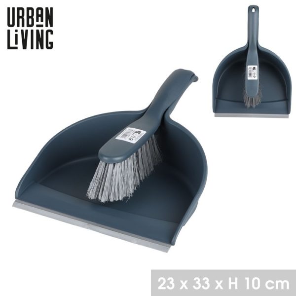 URBAN LIVING PALIO DUSTPAN & BRUSH MIDNIGHT BLUE