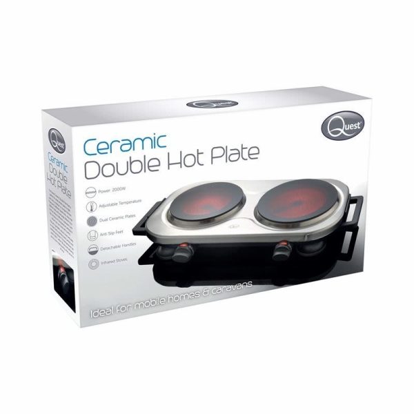 QUEST DOUBLE CERAMIC HOT PLATE 37259