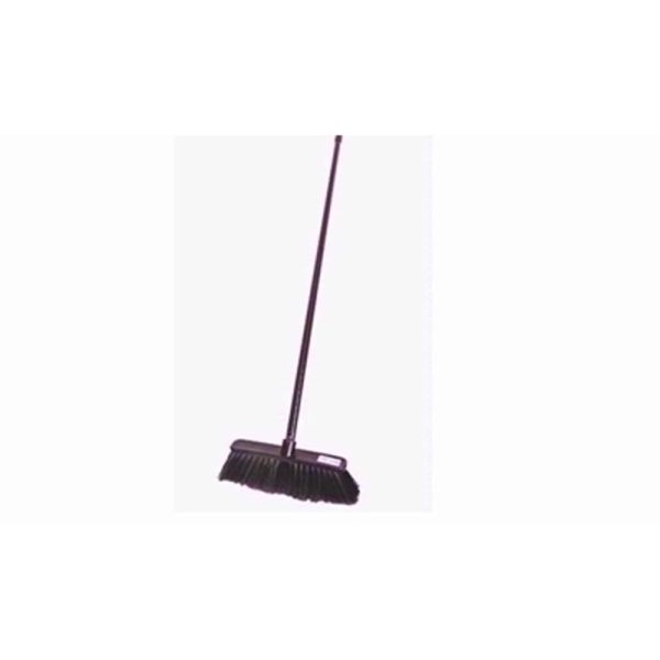 BROOM & HANDLE DELUXE STIFF BLACK