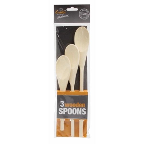 COOKS CHOICE WOODEN SPOONS 3