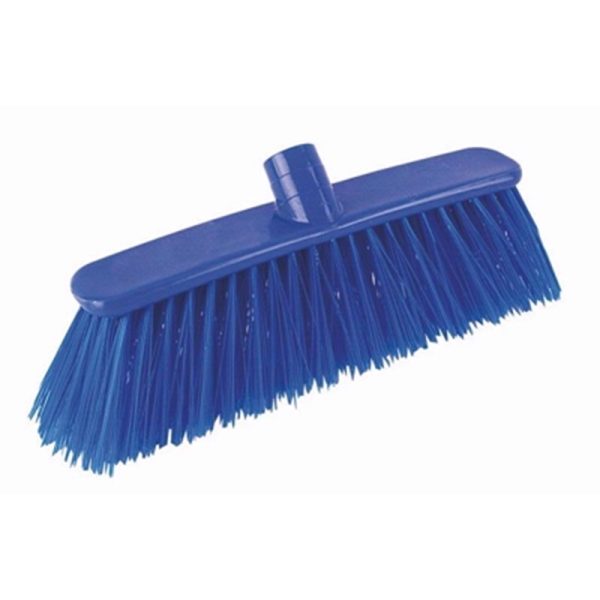 BROOM & HANDLE DELUXE STIFF BLUE