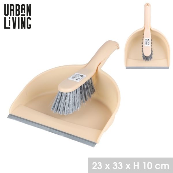 URBAN LIVING PALIO DUSTPAN & BRUSH WARM APRICOT