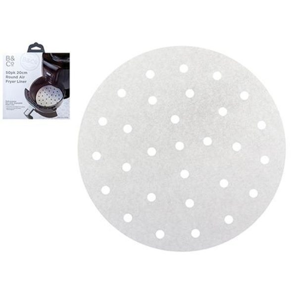 B&CO AIR FRYER SHEET ROUND 50PCS 20CM