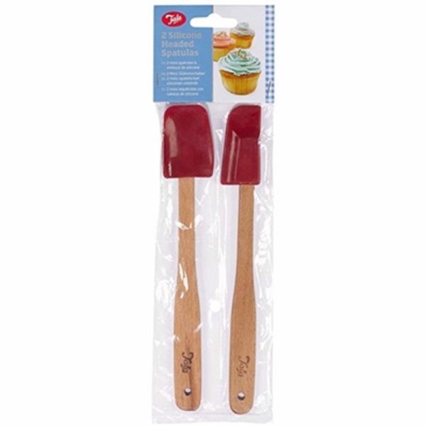 TALA SILLICONE SPATULA WOOD HANDLE PACK OF 2