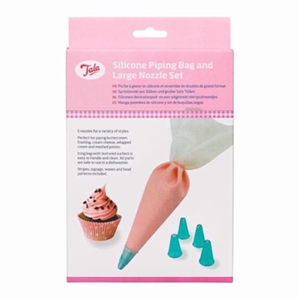 TALA SILICONE ICING BAG WITH 4 NOZZLES