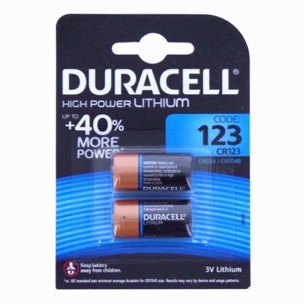 DURACELL BATTERIES LITHIUM 123 2PCE