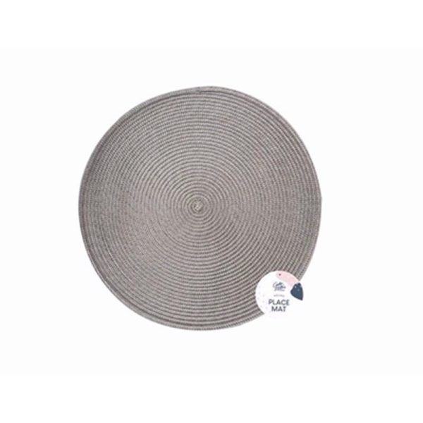 TREND PLACE MAT ROUND GREY