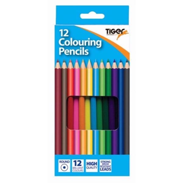 TIGER COLOURING PENCILS 12