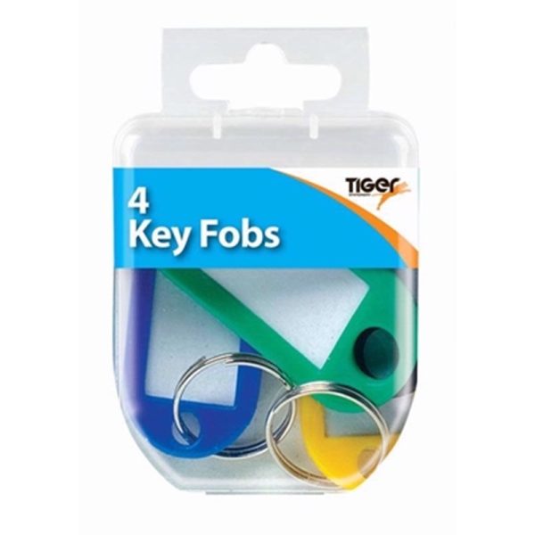 TIGER ESSENTIAL KEY FOBS 4 PACK OF 10