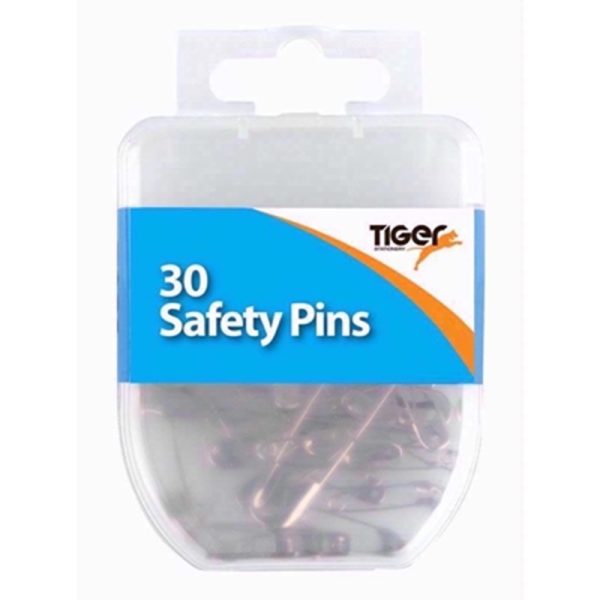 TIGER ESSENTIAL SAFETY PINS 30 PACK OF 10