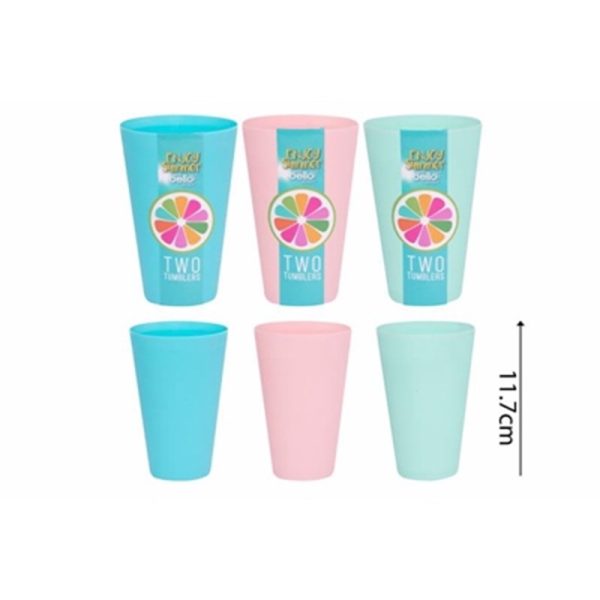 BELLO PICNIC TUMBLERS 2 TUMBLERS 14OZ ASTD