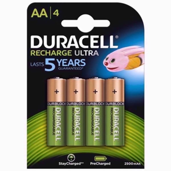 DURACELL BATTERIES RECHARGABLE AA 2500 MAH