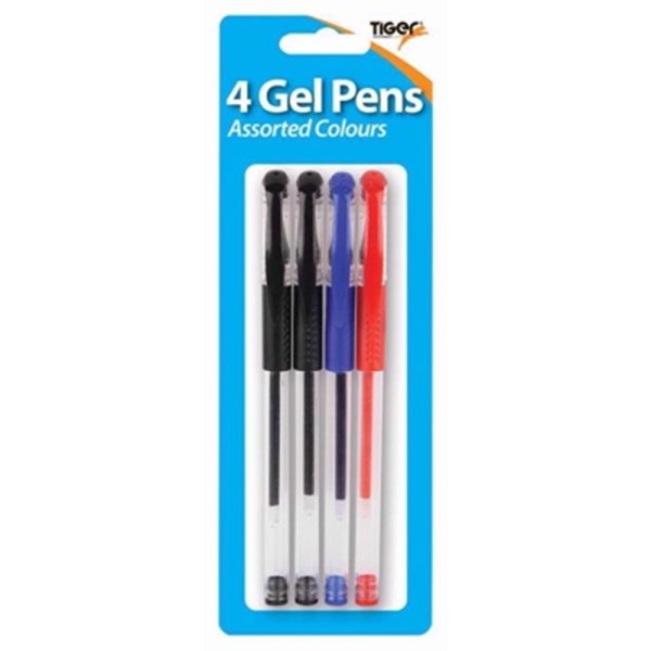 TIGER GEL PENS 4 ASSORTED