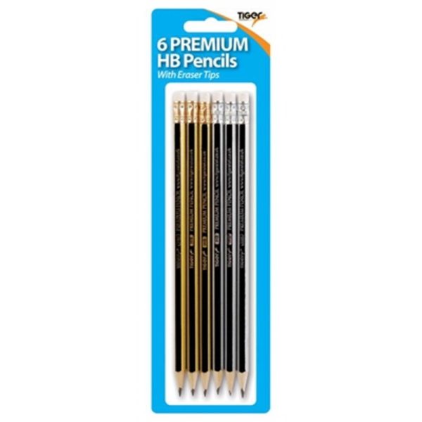 TIGER HB PENCILS ERASER TOP 6