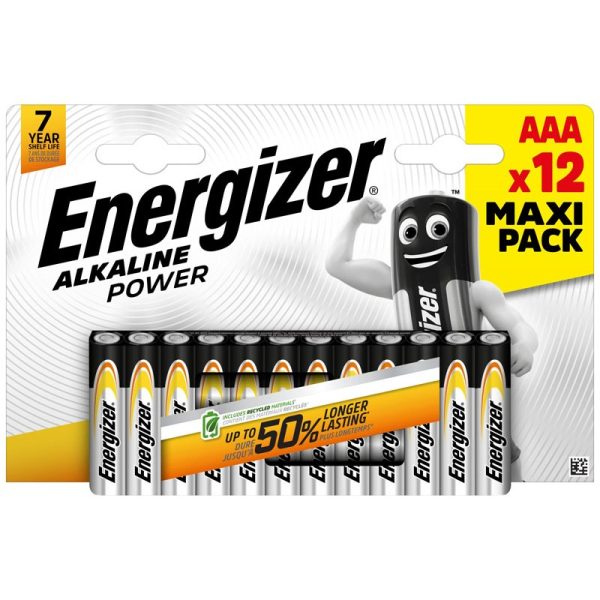 ENERGIZER AAA ALKALINE POWER 12PCE