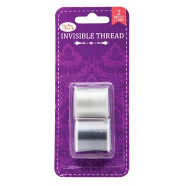 SEWING BOX INVISIBLE THREAD PACK OF 2