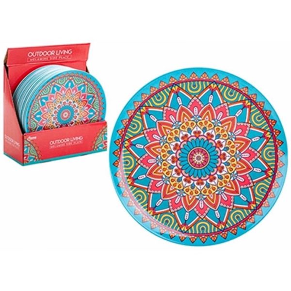 MELAMINE MOROCCAN DESIGN SIDE PLATES 8IN