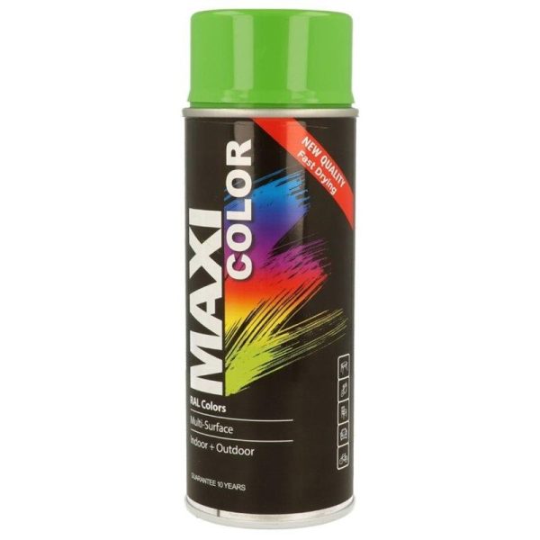 MAXICOLOR SPRAY PAINT GLOSS YELLOW GREEN 400ML