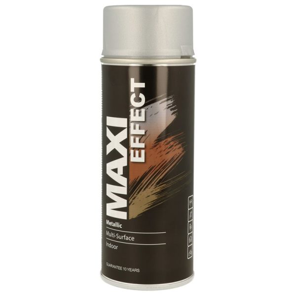 MAXICOLOR SPRAY PAINT METALLIC SILVER 400ML