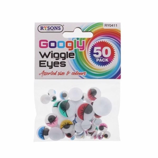 GOOGLY WIGGLE EYES 50PC