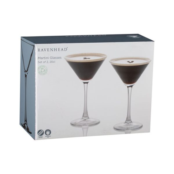 RAVENHEAD ENTERTAIN 2PC MARTINI GLASSES 20CL