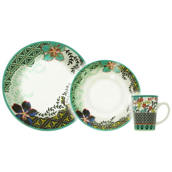 FLORAL BLOOM CERAMIC DINNER SET 12PC