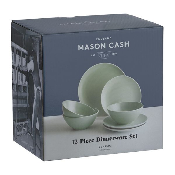 MASON CASH CLASSIC DINNER SET GREEN 12PC