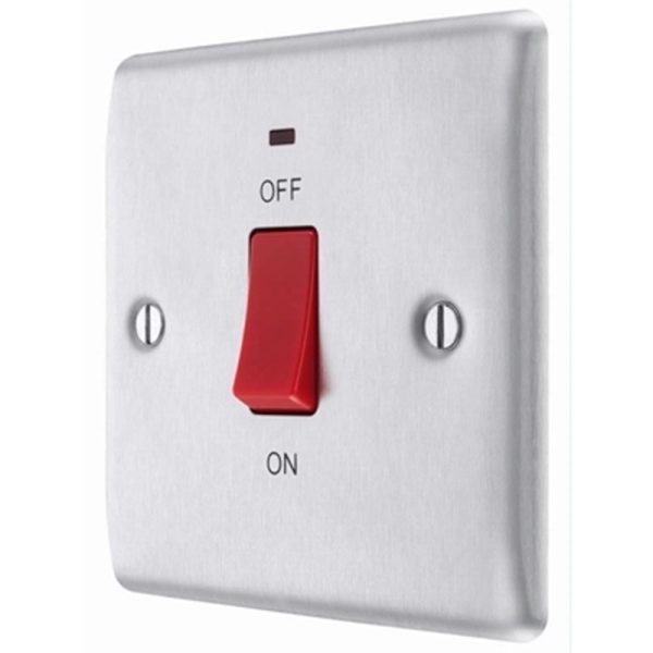 BG 45A SWITCH ON SINGLE PLATE B/CHROME