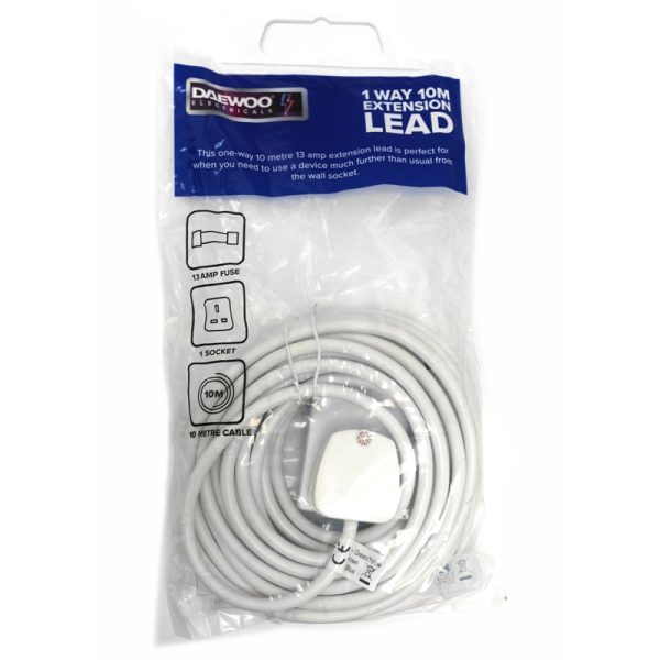 DAEWOO 1 GANG 10M EXTENSION LEAD