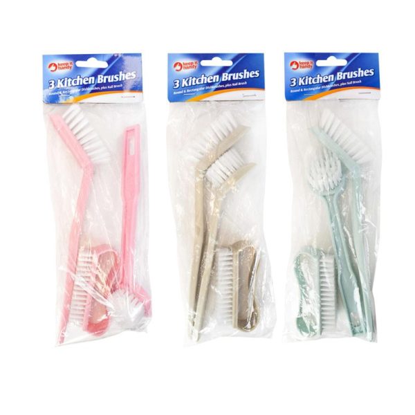 KEEP IT HANDY KITCHEN BRUSHES 3PC