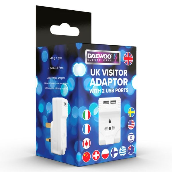 DAEWOO UK VISITOR ADAPTOR 2 USB