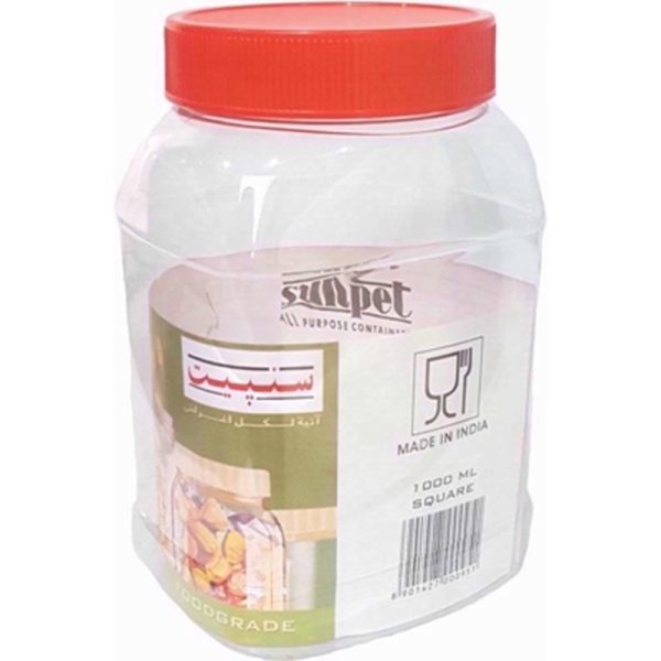 VPL SUNPET SQUARE FOOD 2 JAR 1000ML