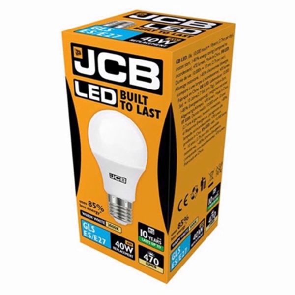 JCB LED BULB WARM WHITE GLS ES 6W/40W