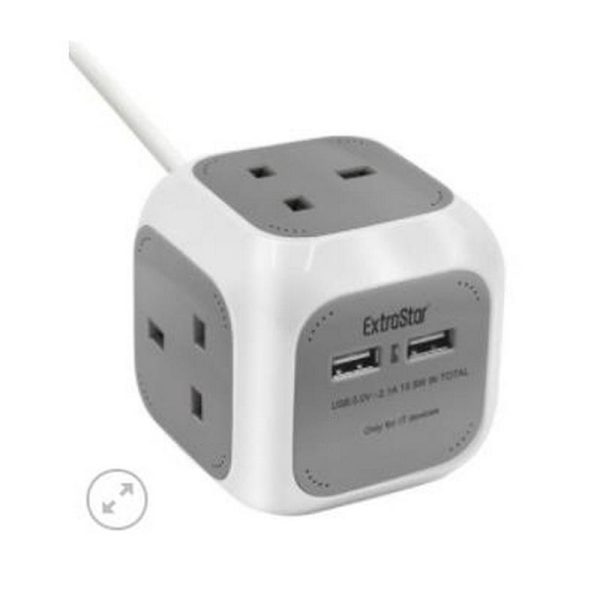 EXTRASTAR POWER CUBE USB 1.5M GREY