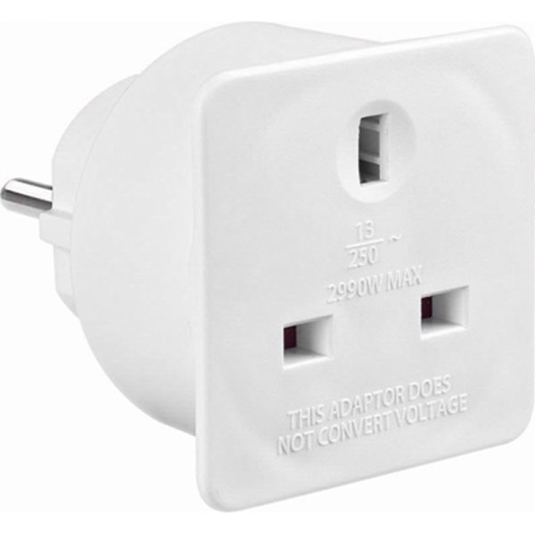 MASTERPLUG UK-EUROPE TRAVEL ADAPTOR