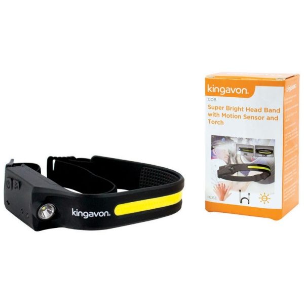 KINGAVON HEAD BAND WITH MOTION SENSOR & TORCH