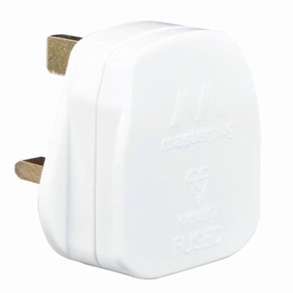 MASTERPLUG WHITE 13A PLUG PACK OF 20