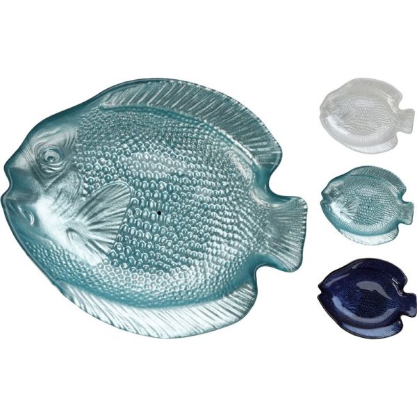 FISH SHAPE GLASS BOWL 20CM