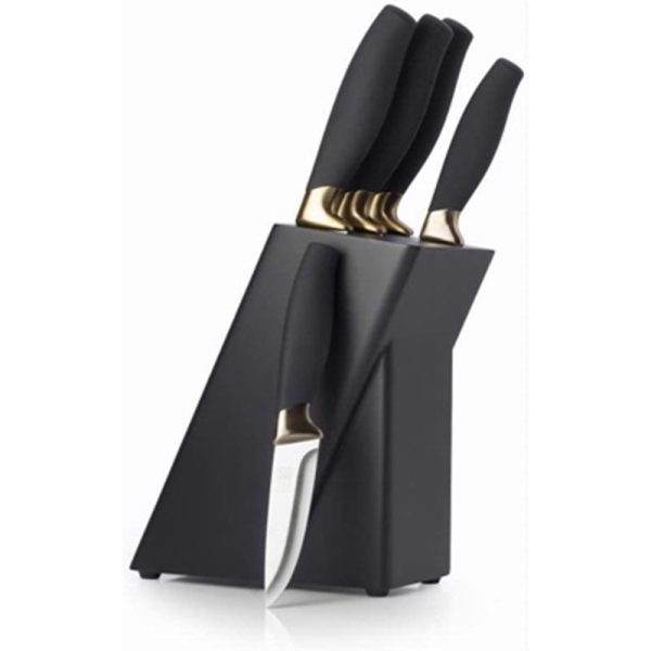 TAYLORS EYE BROOKLYN BRASS KNIFE BLOCK SET 5