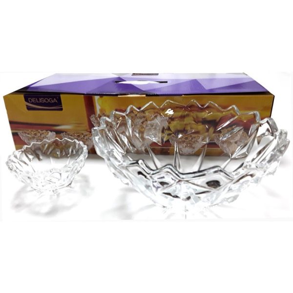 FRUIT GLASS BOWL SET 7PC