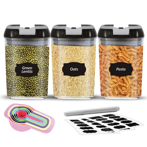 TOP 3 PLASTIC FOOD STORAGE CONTAINERS 0.8LTR 3PCS