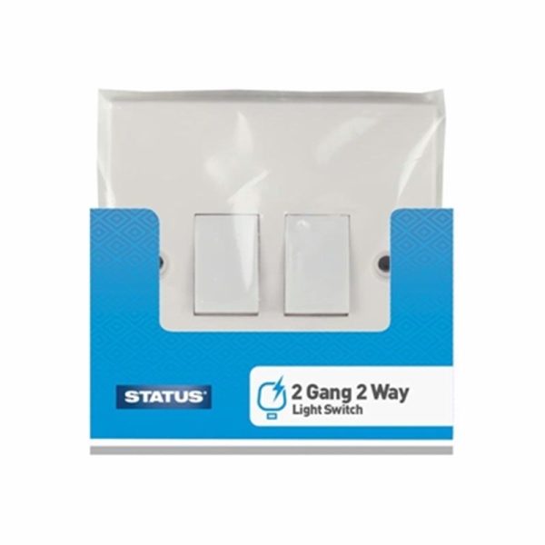 STATUS 2GANG 2WAY LIGHT SWITCH