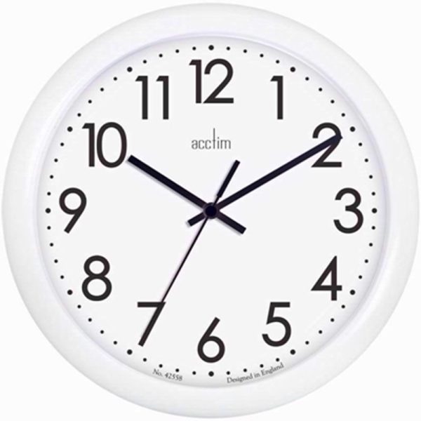 ACCTIM ABINGDON WALL CLOCK WHITE