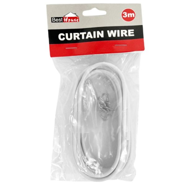 CURTAIN WIRE WITH HOOKS