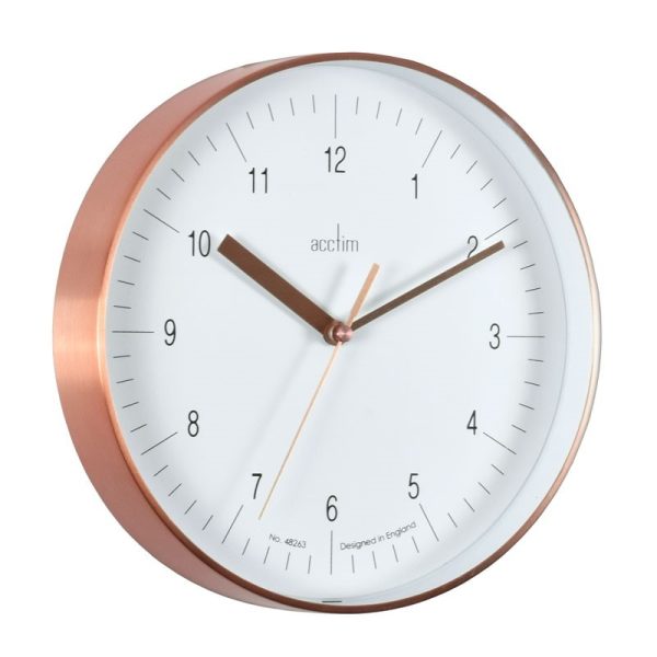 ACCTIM COLT CLOCK COPPER/WHITE