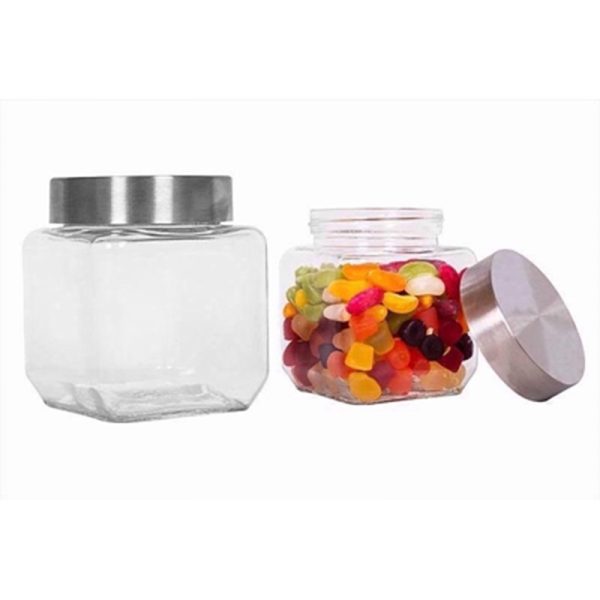 GLASS CANISTER WITH LID 500ML