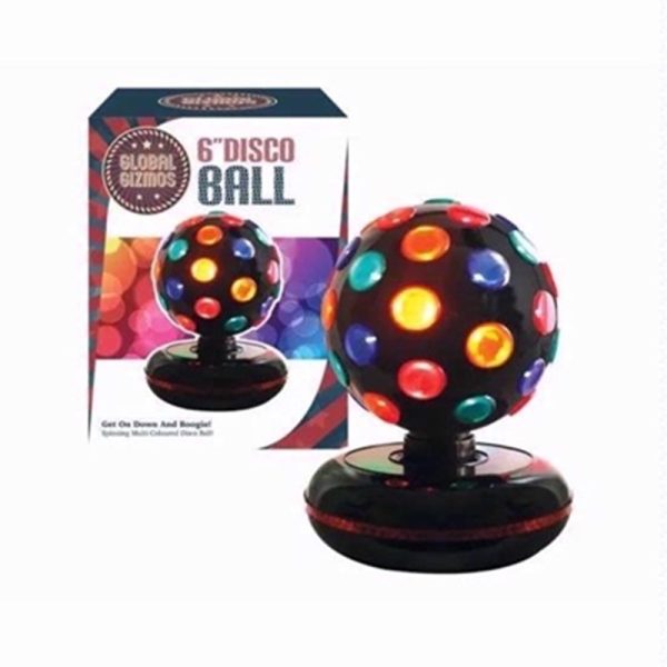 GLOBAL GIZMOS ROTATING DISCO BALL 6 INCH