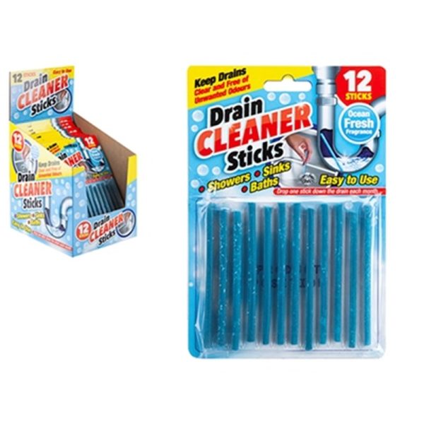 MAGIC DRAIN CLEANER STICKS 12PC