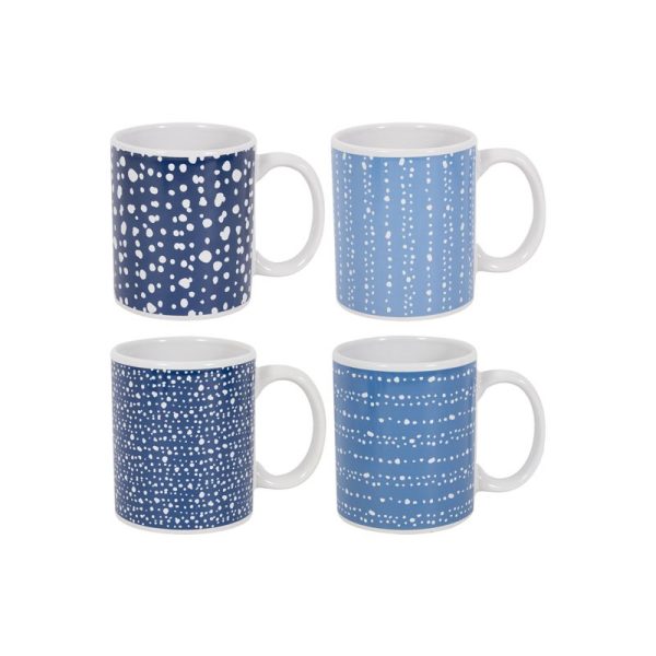 MUGS SHAPED SPOTS BLUE