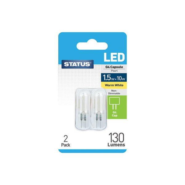 STATUS LED 10W G4 WARM WHITE PACK OF 2